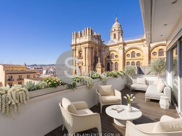 ESPECTACULAR ÁTICO DÚPLEX EN PLENO CENTRO. ELEGANCIA, AMPLITUD Y UNA TERRAZA DE ENSUEÑO PARA DISFRUTAR DEL CIELO DE MÁLAGA REF:64893