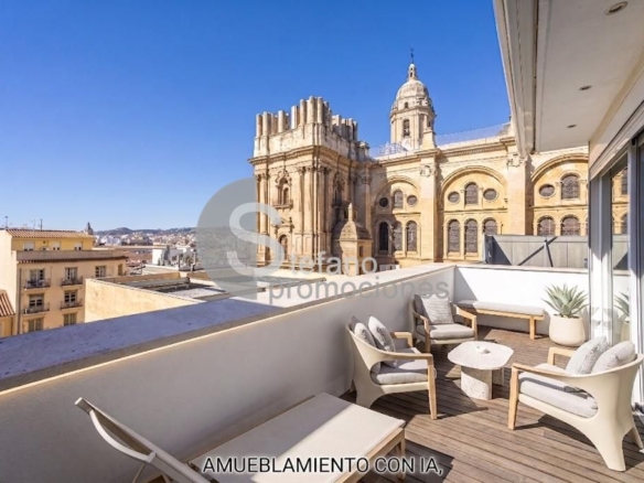 ESPECTACULAR ÁTICO DÚPLEX EN PLENO CENTRO. ELEGANCIA, AMPLITUD Y UNA TERRAZA DE ENSUEÑO PARA DISFRUTAR DEL CIELO DE MÁLAGA REF:64893