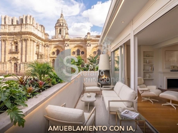ESPECTACULAR ÁTICO DÚPLEX EN PLENO CENTRO. ELEGANCIA, AMPLITUD Y UNA TERRAZA DE ENSUEÑO PARA DISFRUTAR DEL CIELO DE MÁLAGA REF:64893