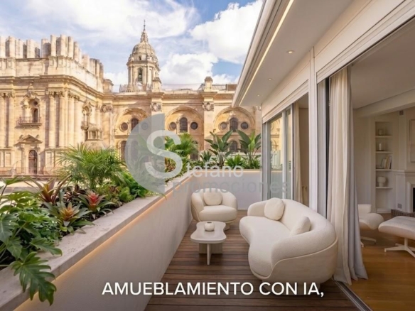 ESPECTACULAR ÁTICO DÚPLEX EN PLENO CENTRO. ELEGANCIA, AMPLITUD Y UNA TERRAZA DE ENSUEÑO PARA DISFRUTAR DEL CIELO DE MÁLAGA REF:64893
