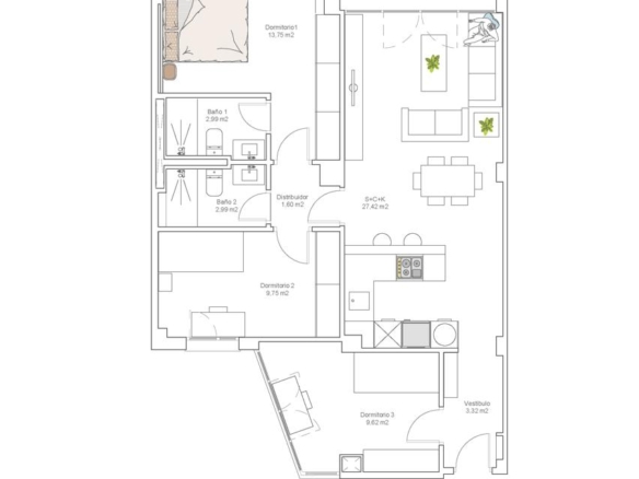 ¡MAGNÍFICO PISO DE 97 M² COMPLETAMENTE REFORMADO JUNTO AL PARQUE DEL OESTE! REF:65037