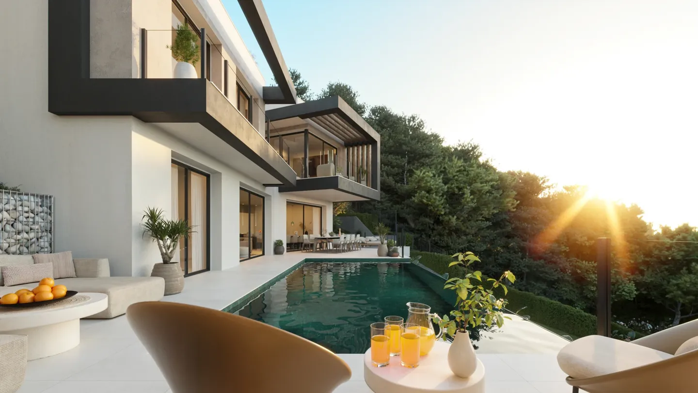 EXCLUSIVA VILLA EN PINARES DE SAN ANTÓN, MÁLAGA: UNA OBRA MAESTRA DE LUJO CON DISEÑO CONTEMPORÁNEO, 4 DORMITORIOS, 4 BAÑOS, REF:65063