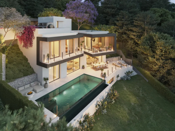 EXCLUSIVA VILLA EN PINARES DE SAN ANTÓN, MÁLAGA: UNA OBRA MAESTRA DE LUJO CON DISEÑO CONTEMPORÁNEO, 4 DORMITORIOS, 4 BAÑOS, REF:65063