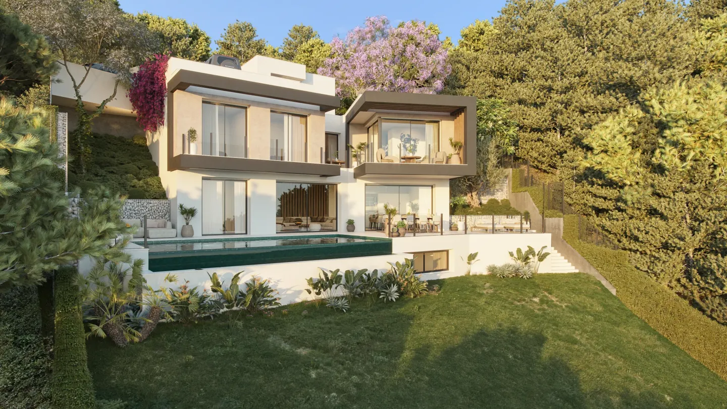 EXCLUSIVA VILLA EN PINARES DE SAN ANTÓN, MÁLAGA: UNA OBRA MAESTRA DE LUJO CON DISEÑO CONTEMPORÁNEO, 4 DORMITORIOS, 4 BAÑOS, REF:65063