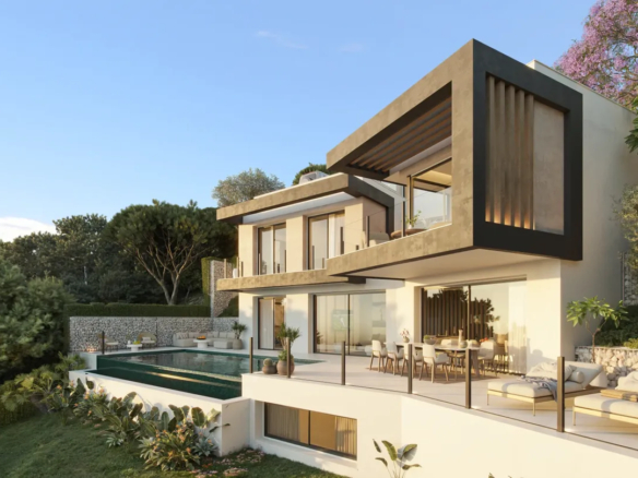 EXCLUSIVA VILLA EN PINARES DE SAN ANTÓN, MÁLAGA: UNA OBRA MAESTRA DE LUJO CON DISEÑO CONTEMPORÁNEO, 4 DORMITORIOS, 4 BAÑOS, REF:65063