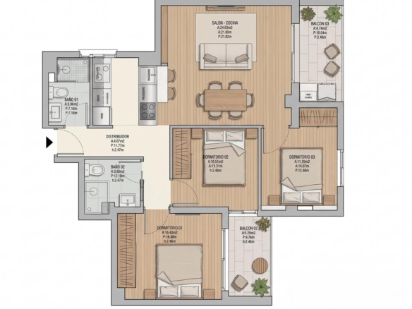 PISO REFORMADO INTEGRALMNETE CON VISTAS AL MAR Y ALTAS CALIDADES EN ZONA ESTE DE MÁLAGA. 89 M² CONSTRUIDOS, 3 DORMITORIOS, REF:65129